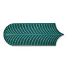 Fiorella Teal Scallop & Feather Gloss Wall Tiles - 80 x 215mm