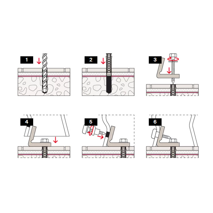 Fischer WB5N Toilet Pan Side Fixing Set