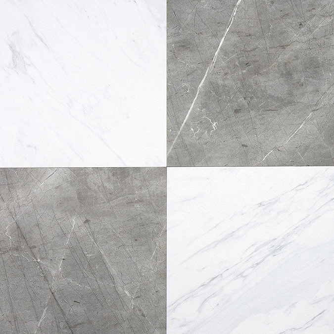 Floorpops Grey Bonneville Self Adhesive Floor Tiles - Pack of 10