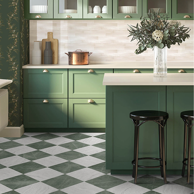Floorpops Jade Bonneville Self Adhesive Floor Tiles - Pack of 10