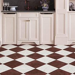 Floorpops Oxblood Bonneville Self Adhesive Floor Tiles - Pack of 10