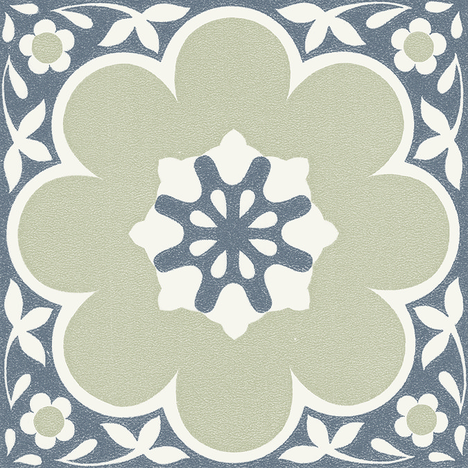 Floorpops Sage Daphne Self Adhesive Floor Tiles - Pack of 10