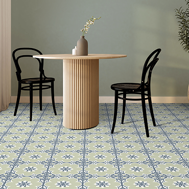 Floorpops Sage Daphne Self Adhesive Floor Tiles - Pack of 10
