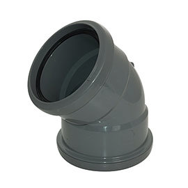 FloPlast 110mm Anthracite Grey 135° Double Socket Bend - SP563AG Medium Image