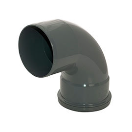 FloPlast 110mm Anthracite Grey 92.5° Single Socket Bend - SP161AG Medium Image