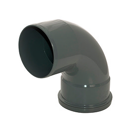 FloPlast 110mm Anthracite Grey 92.5° Single Socket Bend - SP161AG Large Image