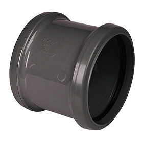 FloPlast 110mm Anthracite Grey Double Socket Pipe Coupling - SP105AG Large Image