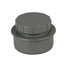 FloPlast 110mm Anthracite Grey Screwed Access Cap - SP292AG Large Image