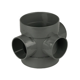 FloPlast 110mm Anthracite Grey Short Boss Pipe - SP583AG Large Image