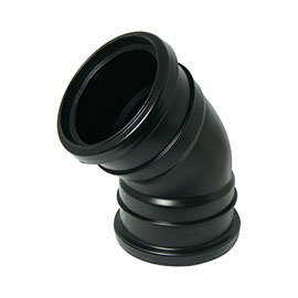 FloPlast 110mm Black 135° Double Socket Bend - SP563B Medium Image