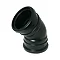 FloPlast 110mm Black 135° Double Socket Bend - SP563B Large Image
