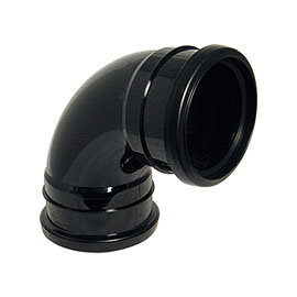 FloPlast 110mm Black 92.5° Double Socket Bend - SP561B Medium Image