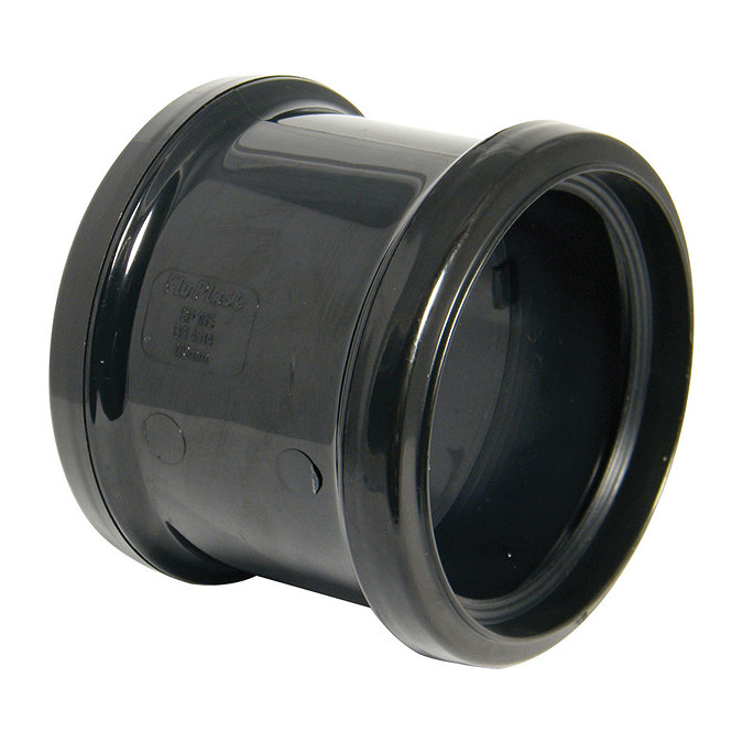 FloPlast 110mm Black Double Socket Pipe Coupling - SP105B Large Image