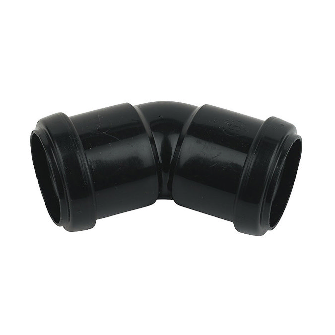 FloPlast 32mm Black Push-Fit 135° Bend - WP18B Large Image