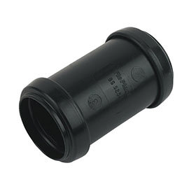 FloPlast 32mm Black Push-Fit Straight Coupling - WP07B Medium Image