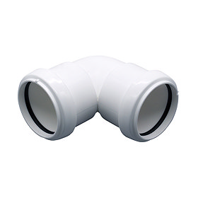 FloPlast 32mm White Push-Fit 90° Bend - WP10W Large Image