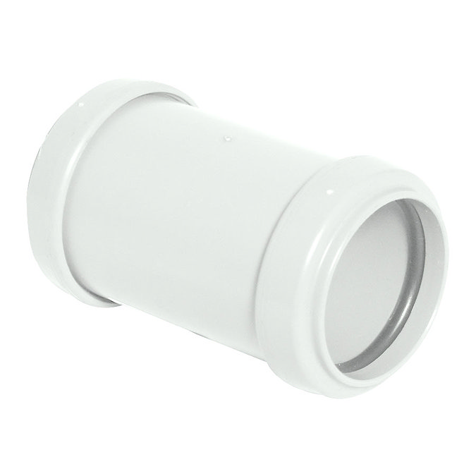 FloPlast 32mm White Push-Fit Straight Coupling - WP07W Large Image