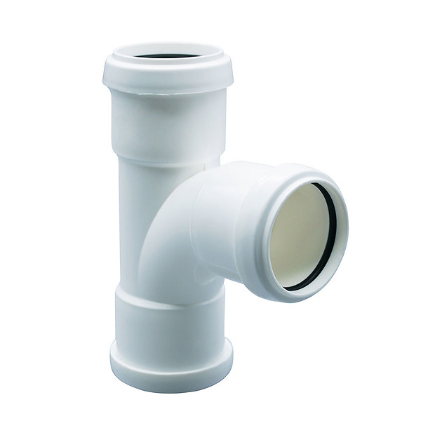 FloPlast 32mm White PushFit Tee WP22W