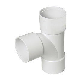 FloPlast 32mm White ABS Tee - WS22W Large Image