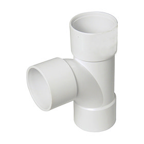 FloPlast 32mm White ABS Tee - WS22W Large Image