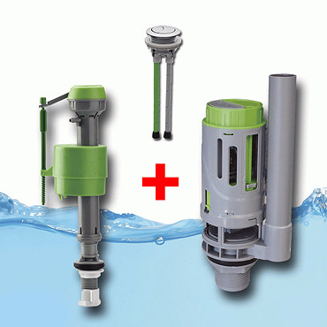 FlushKING - Complete Repair Pack 2 - Top Flush - Adjustable Bottom Fill - FK-AF-TP Profile Large Ima