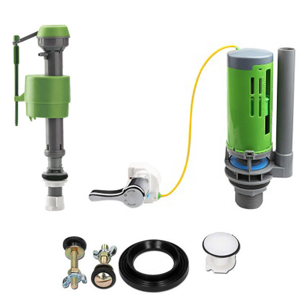 FlushKING - Complete Repair Pack 6 - Dual Flush Lever - Adjustable Fill Valve - FK-AF-FL Large Image