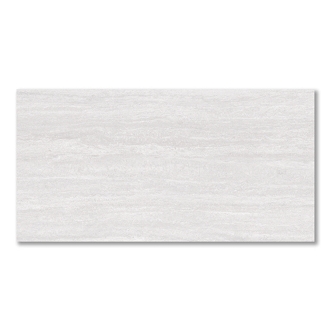Fobello Large Format White Travertine Stone Effect Wall and Floor Tiles - 600 x 1200mm