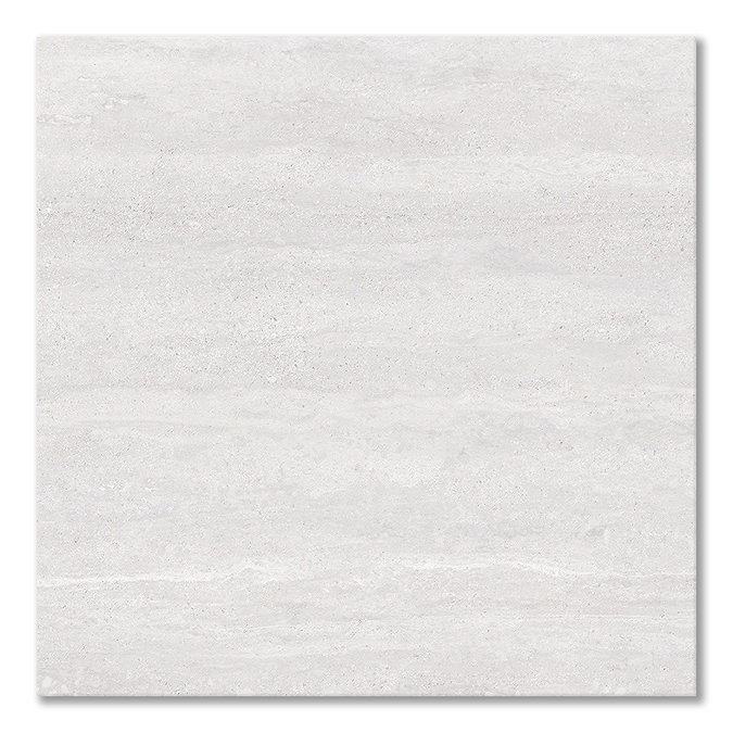 Fobello White Travertine Stone Effect Wall and Floor Tiles - 600 x 600mm