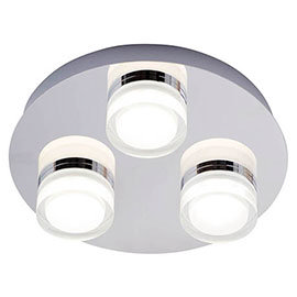 Forum Amalfi Chrome LED 3 Light Flush Ceiling Fitting - SPA-31736-CHR Medium Image
