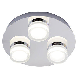 Forum Amalfi Chrome LED 3 Light Flush Ceiling Fitting - SPA-31736-CHR Large Image