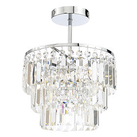 Forum Belle 3 Light Flush Ceiling Fitting - SPA-24678-CHR Large Image