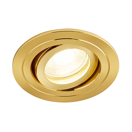 Forum IP65 Chrome Adjustable Downlight - Satin Brass