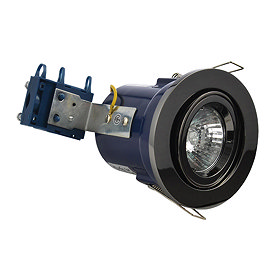 Forum Electralite Adjustable Black Chrome Fire Rated Downlight - ELA-27466-BCHR Large Image