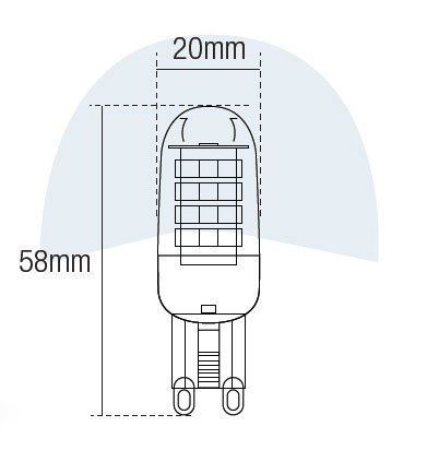 Forum Inlight 2.5w LED G9 Capsule - Warm White