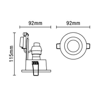 Forum IP65 White Adjustable Downlight