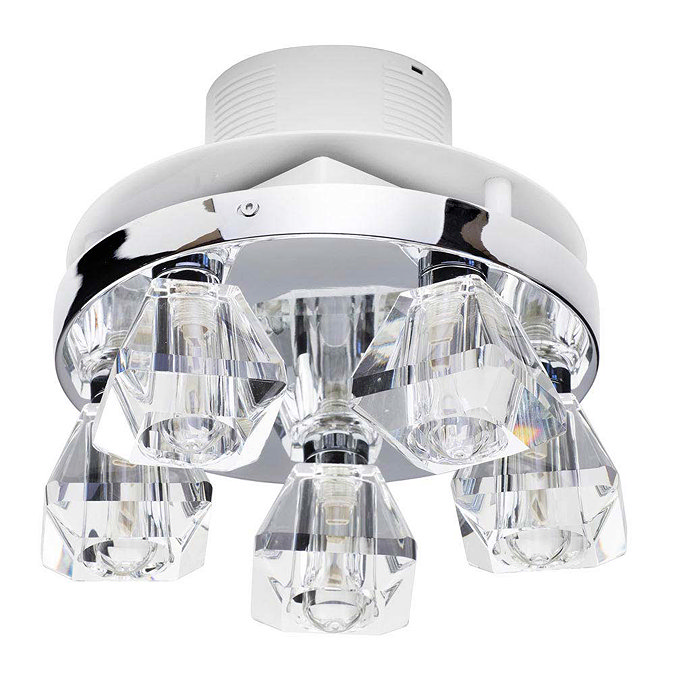 Forum LumenAir Primavera 5 Light Flush Fitting with Extractor Fan - LUM-26136-CHR Large Image