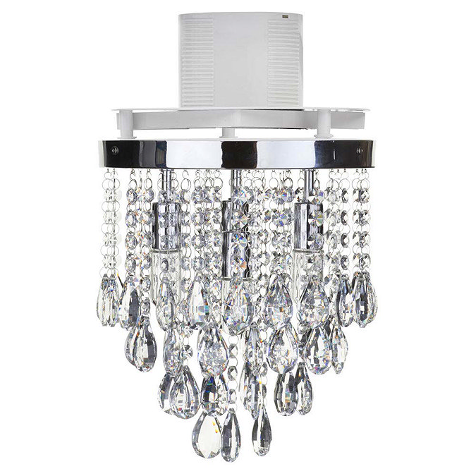 Forum LumenAir Verano 4 Light Crystal Fitting with Extractor Fan - LUM-26134-CHR Standard Large Ima