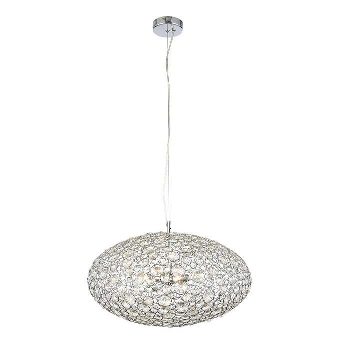 Forum Ovus Large Oval Pendant Ceiling Light Fitting - SPA-28727-CHR  Feature Large Image