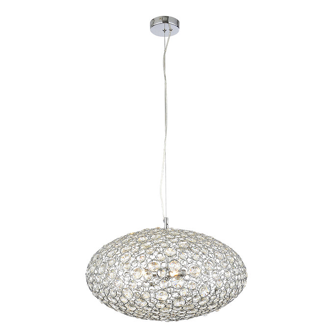 Forum Ovus Large Oval Pendant Ceiling Light Fitting - SPA-28727-CHR Feature Large Image