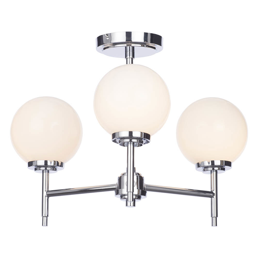3 light chrome spheres ceiling fitting hotsell