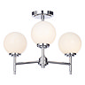 Forum Porto Chrome 3 Light Semi Flush Ceiling Fitting - SPA-31307-CHR Large Image