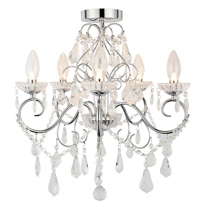 Vela IP44 Rated Bathroom Chandelier (SPA-19713-CHR) Large Image