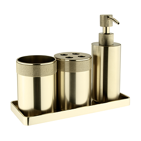 Foundry 3 Piece Accessory Set - Brushed Brass