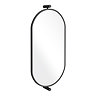 Foundry 910 x 500 Swivel Capsule Mirror Matt Black