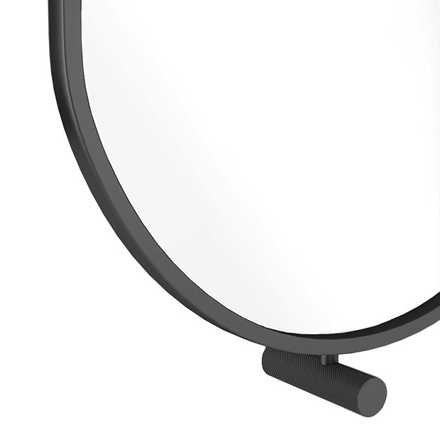 Foundry 910 x 500 Swivel Capsule Mirror Matt Black