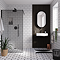 Foundry 910 x 500 Swivel Capsule Mirror Matt Black