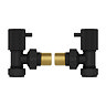 Foundry Angled Radiator Valves (Pair) Matt Black