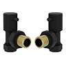 Foundry Angled Radiator Valves (Pair) Matt Black