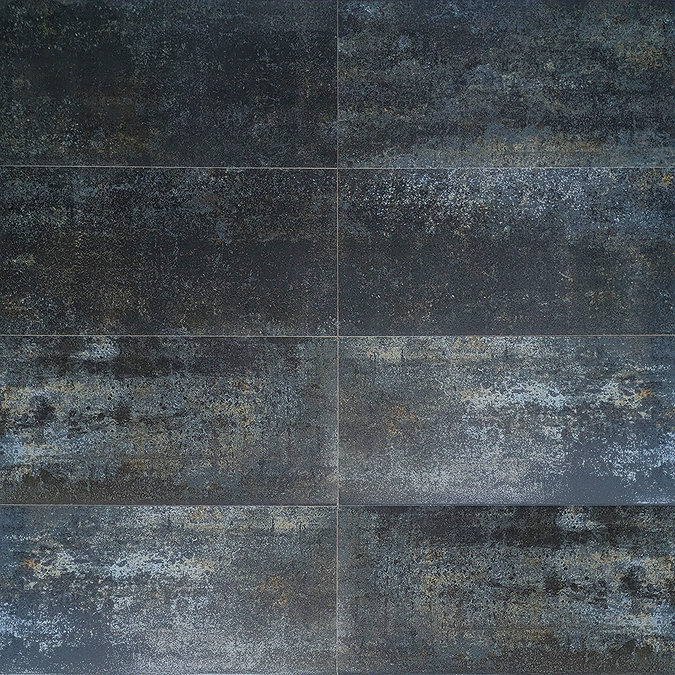Foundry Blue Oxide Metal Effect Wall & Floor Tiles - 300 x 600mm