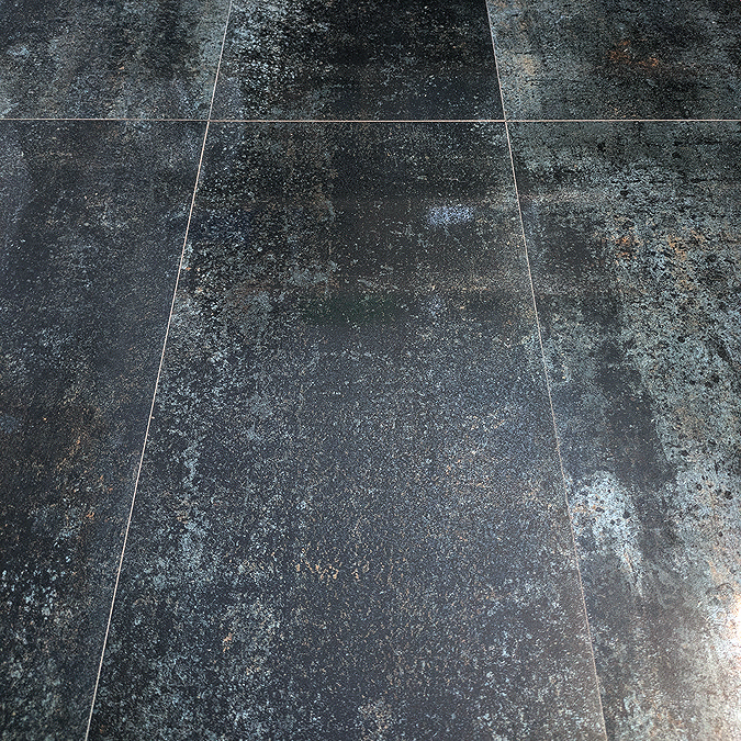 Foundry Blue Oxide Metal Effect Wall & Floor Tiles - 300 x 600mm